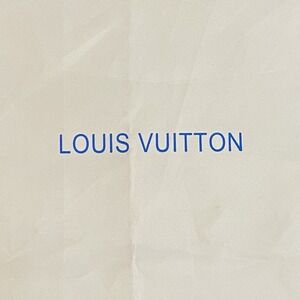 Louis‎ Vuitton Dust Bag 21"x22" Authentic Beige Tan Blue Lettering